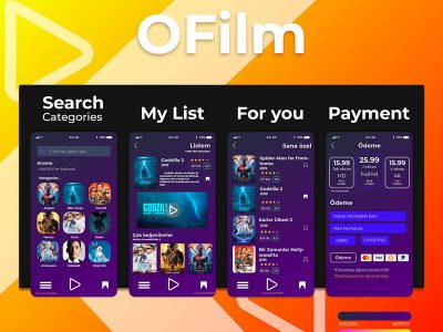 电影多媒体在线app应用ui设计