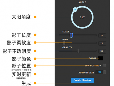 ps一键自动生成阴影插件，真实阳光下的影子插件