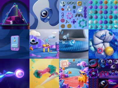 韩国Coloso教程 C4D动态训练营全系列 动画动感案例 OC渲染器附带工程