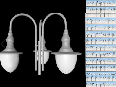 路灯景观灯装饰灯模型预设 c4d预设