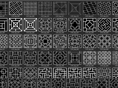 330个中国风古代窗户C4D模型预设-源酷网