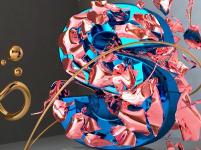 C4D教程抽象艺术文字动画布料文字破碎动画教程中文字幕CINEMA 4D – C4D ABSTRACT ART TEXT