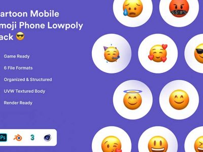 70个很精美的Emoji表情包3D模型表情包模型C4D模型-源酷网