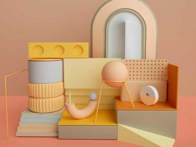 C4D莫兰迪几何物体模型（OC渲染）