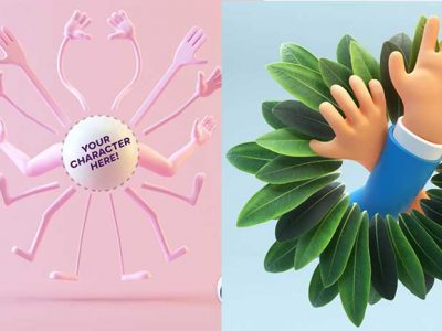 卡通IP手胳膊腿躯干C4D带绑定模型预设（含中文字幕教程）ARMS AND LEGS PACK – CINEMA-源酷网