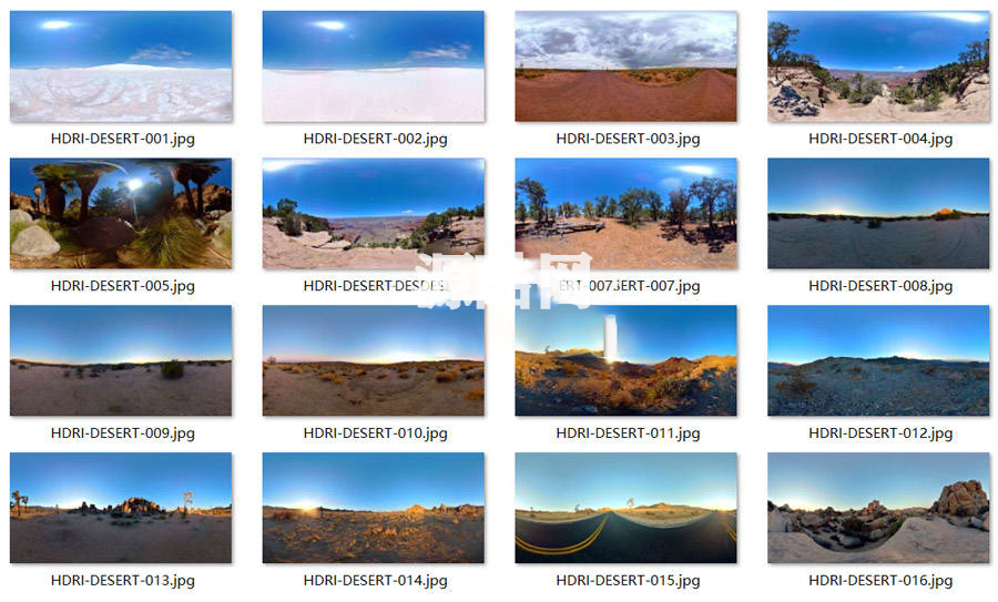 30张沙漠自然夏季HDRI图 沙漠HDRI包