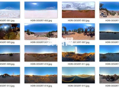 30张沙漠自然夏季HDRI图 沙漠HDRI包