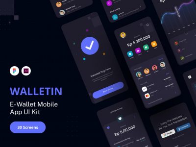 30个深色超酷电子钱包APP UI界面素材包