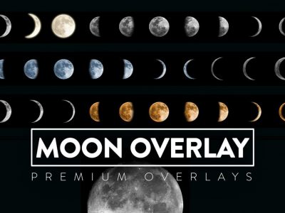 30个月亮叠加纹理图片素材集合