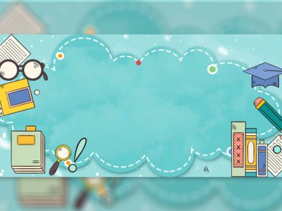 开学季卡通新学期免扣边框背景PSD免扣素材