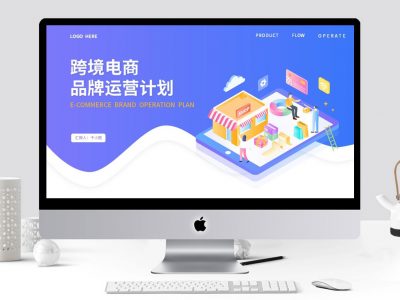 扁平风跨境电商品牌运营计划PTP模板