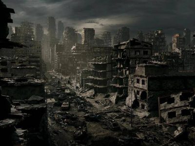 K012末日毁灭战后废墟城市场景3D模型 KitBash3D Aftermath(附带C4D,obj格式包含贴图)