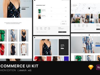 简约高端时尚多用途淘宝购物类电商网站设计UI KITS