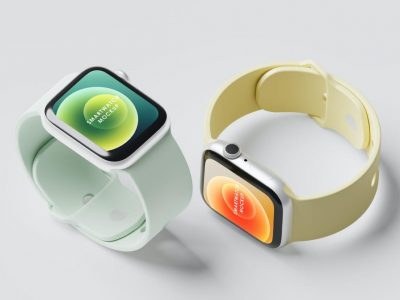 一套很少见的智能手表产品PSD样机素材
