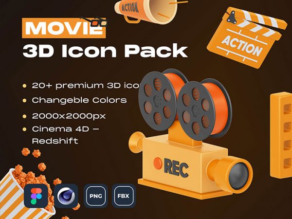 19个非常有厚重感的C4D高级卡通3D图标素材