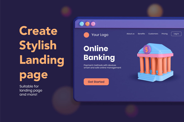 25个金融商业类3D图标ICON素材UI图标设计素材下载