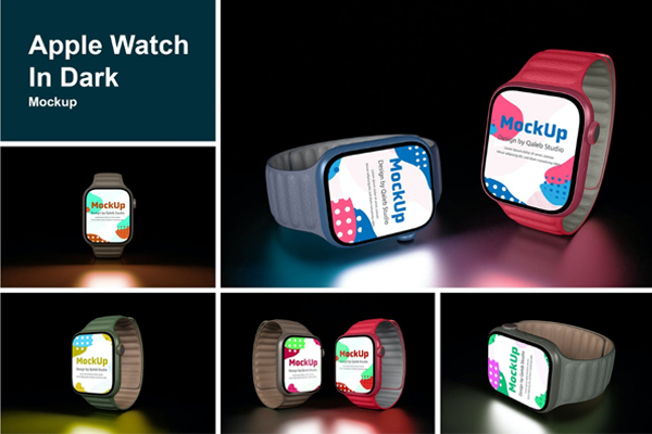 苹果智能手表Apple Watch样机模板PSD样机模型设计素材下载