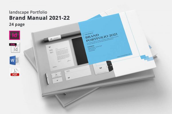 24页产品目录宣传册VI手册版式设计模板素材下载