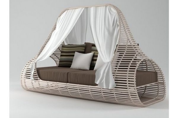 C4D沙发模型藤条沙发3D模型下载