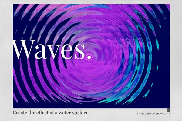 PS液体扭曲置换贴图效果PSD背景字体效果素材模板下载