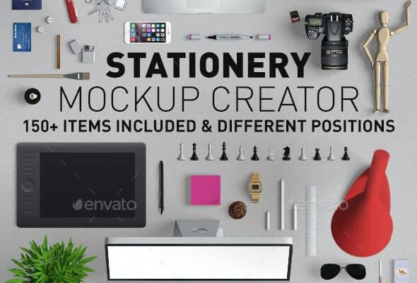 150+品牌文具元素PSD样机设计素材下载