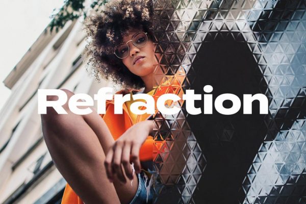 高品质时尚玻璃折射背景底纹纹理PSD素材