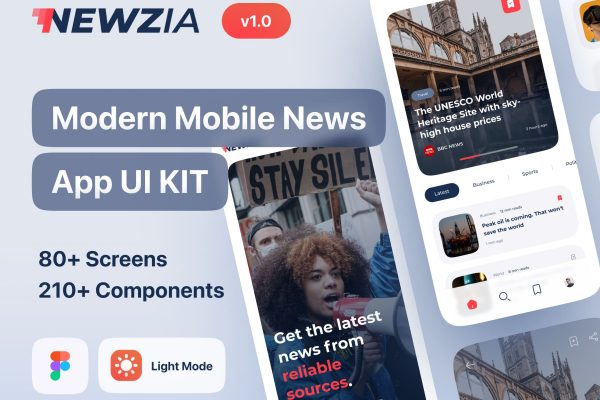 80多个高端手机移动端新闻主题今日头条APP UI界面素材下载