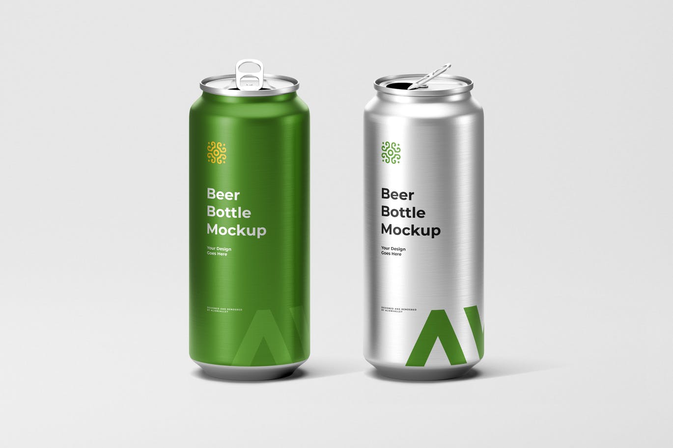 饮料、啤酒包装易拉罐PSD样机设计素材下载