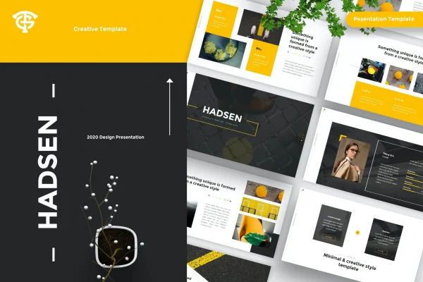 创意产品展示PPT幻灯片模板 Hadsen – Creative Presentation