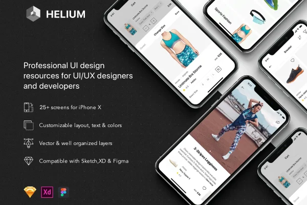 服装电商App应用界面UI套件模板素材下载
