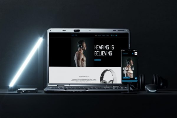 高质量暗黑风格手机电脑屏幕PSD样机素材