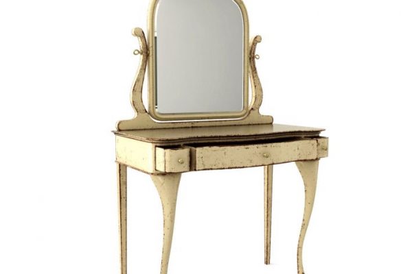 C4D老家具模型老式化妆台3D模型下载