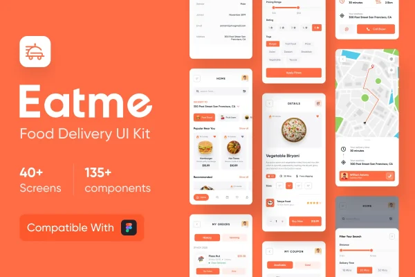 外卖App界面设计iOS UI KIT套件设计素材下载