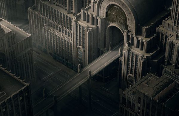 西方建筑模型西式建筑模型Kitbash3D Art Deco