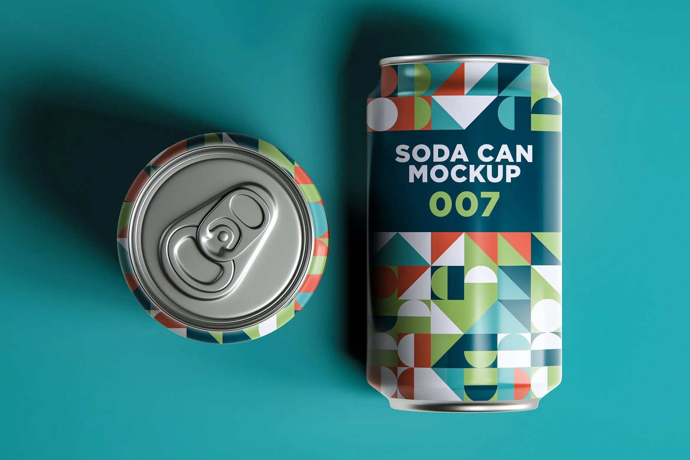 苏打水包装设计易拉罐样机模板Soda Can Mockup