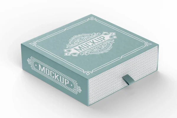 封闭的纸板箱外观3D样机素材 Closed Cardboard Box 3D Mockup