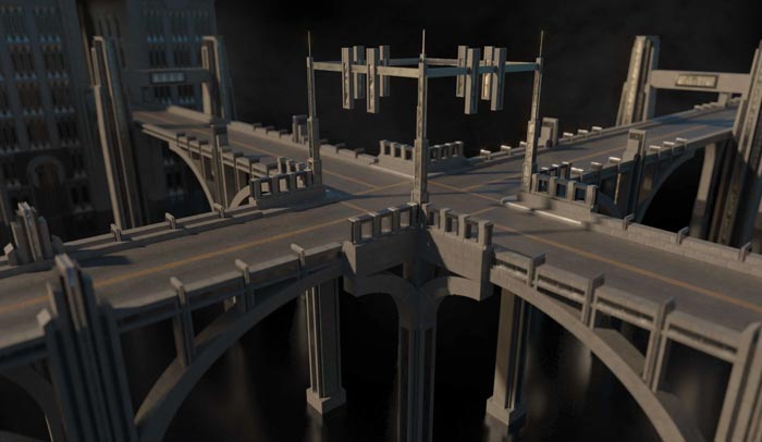歌利亚大都市建筑模型复古风3D建筑模型下载itbas3D Goliath