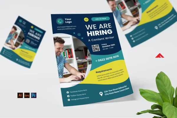 企业招聘宣传单海报设计模板下载