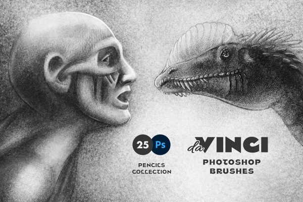 专业素描铅笔艺术Photoshop_PS笔刷合集