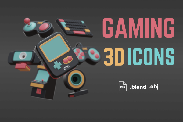 13个黑色调的可爱逼真3D图标设计模型素材