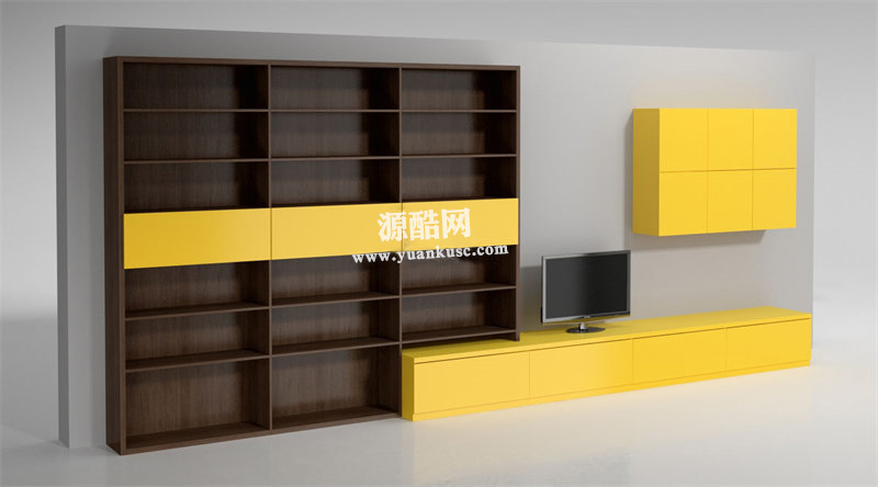 C4D电视柜模型现代柜子3D家具模型下载