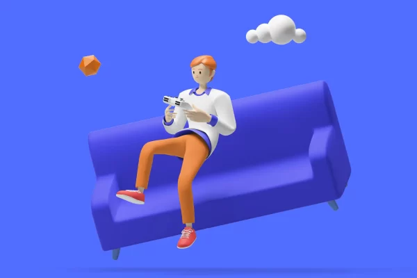 可爱的3D卡通角色插画设计素材