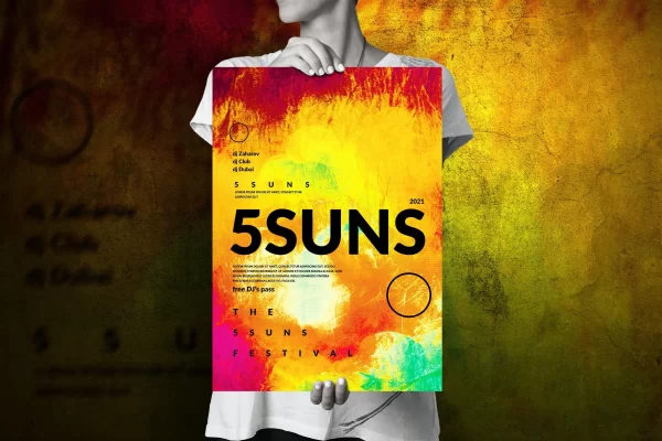 现代抽象艺术音乐活动海报设计模板