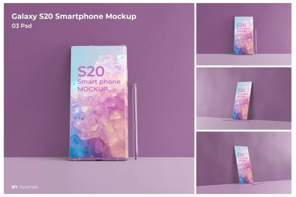 三星Galaxy S20智能手机展示样机素材下载