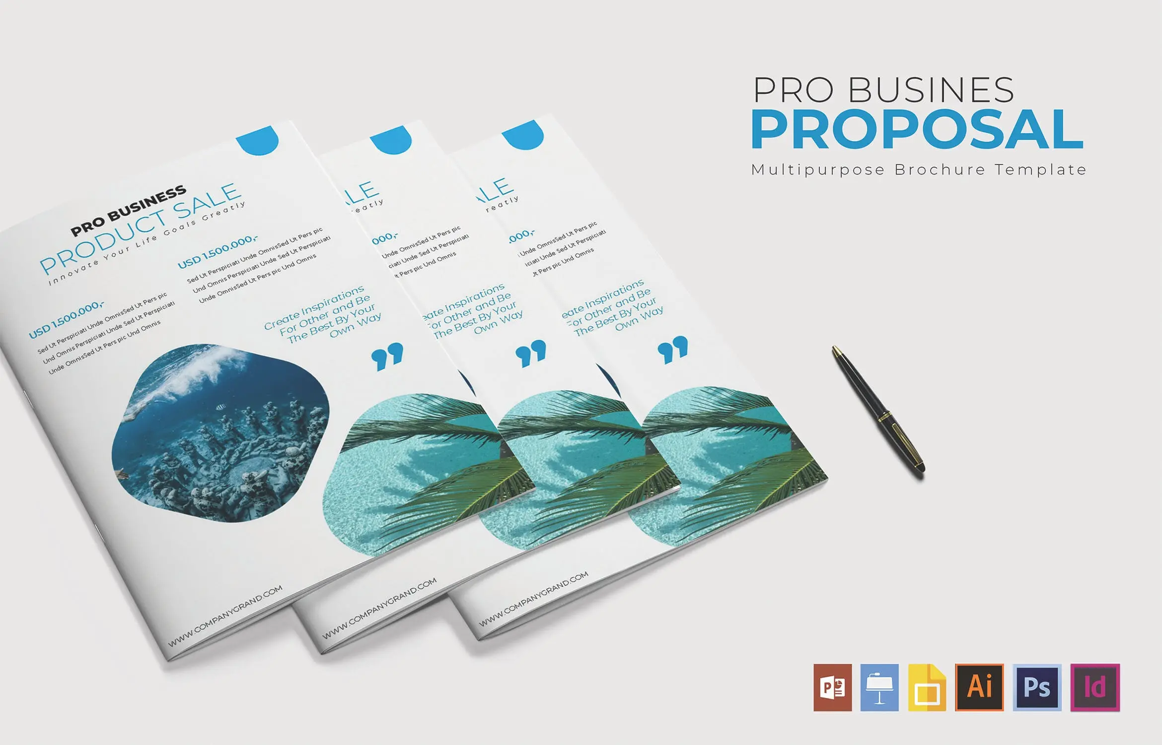 专业商业项目计划书版式手册设计模板