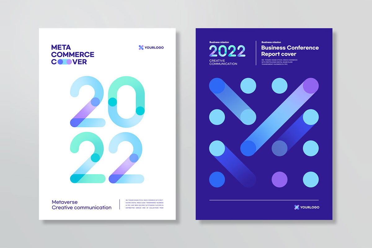 2022元宇宙商业手册封面设计素材下载