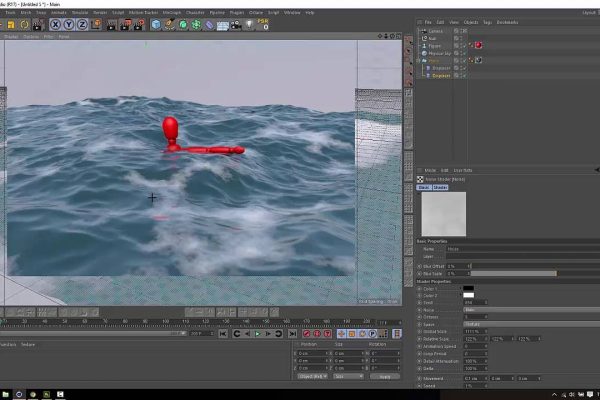 C4D插件-Cinema 4D海洋波浪模拟插件HOT4D中文汉化版 支持C4D R25