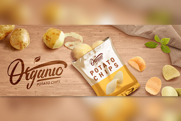 薯片零食广告Banner电商设计素材模板下载