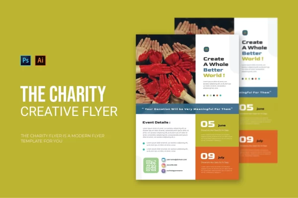 爱心慈善活动海报设计模板下载