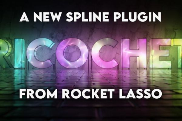 C4D插件样条曲线填充场景特效插件Rocket Lasso Ricochet 支持C4D R21-S24附带视频中文教程